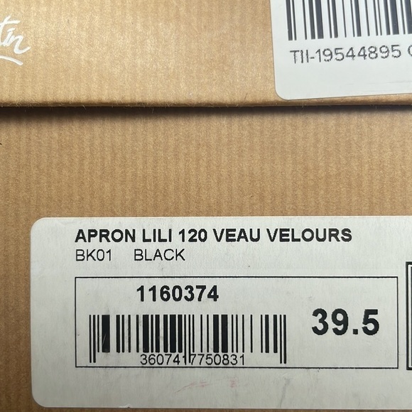 Christian Louboutin Black Suede leather Apron lili 120 heels 39.5 - Picture 10 of 10